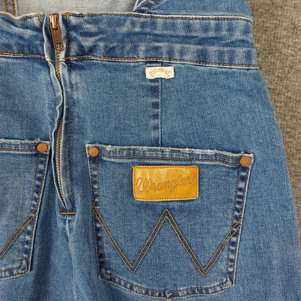 BILLABONG WRANGLER WOMENS BLUE JEAN DENIM WESTERN SUN OVERALLS PANTS SIZE 26 - Picture 8 of 11